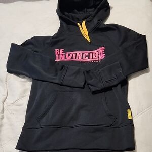Livestrong Black Hoodie with Pink and Yellow Accents
